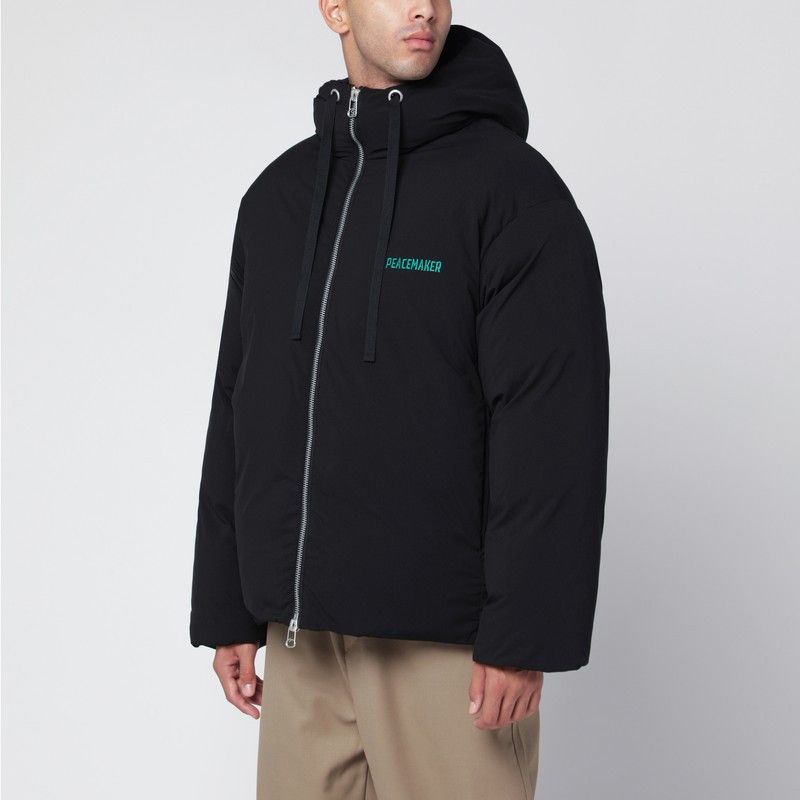 OAMC Oamc Black Peacemaker Puffer Jacket With Logo Embroidery Size US XL / EU 56 / 4 - 1 Thumbnail