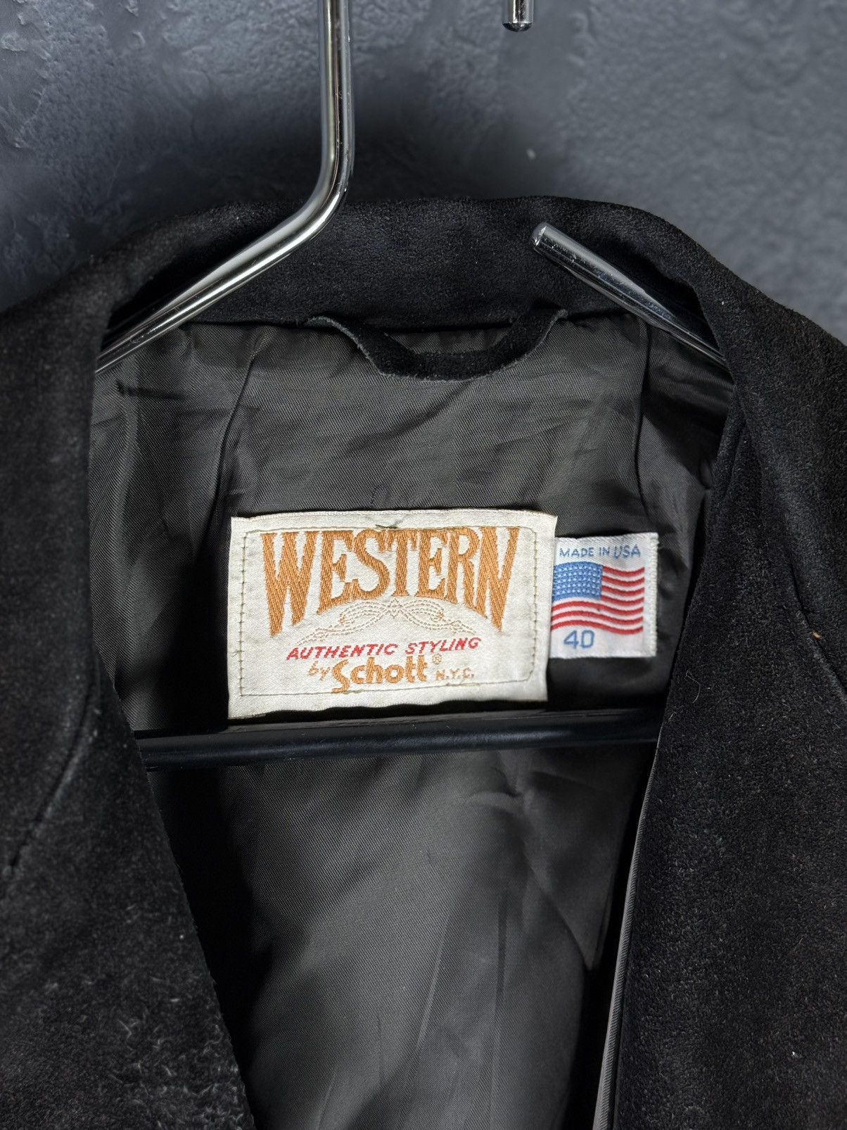 Schott Rare Schott NYC Western Vintage Genuine Suede Leather Jacket Size US L / EU 52-54 / 3 - 7 Thumbnail