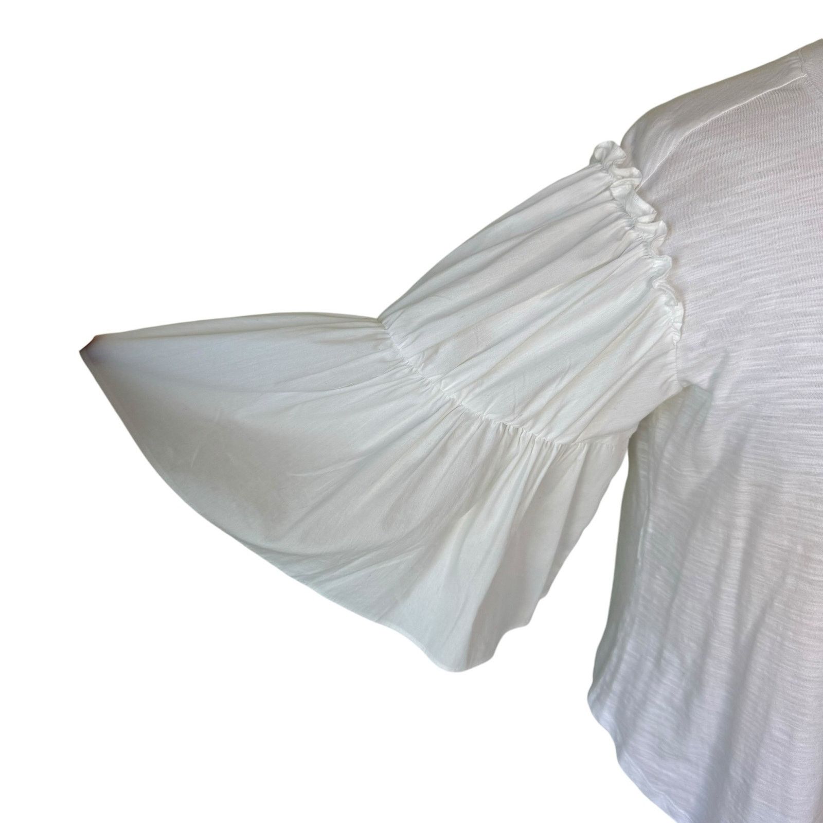 Cinq a Sept CINQ A SEPT Hailey Ruffle Top White Size Small 100% Cotton Size S / US 4 / IT 40 - 7 Thumbnail