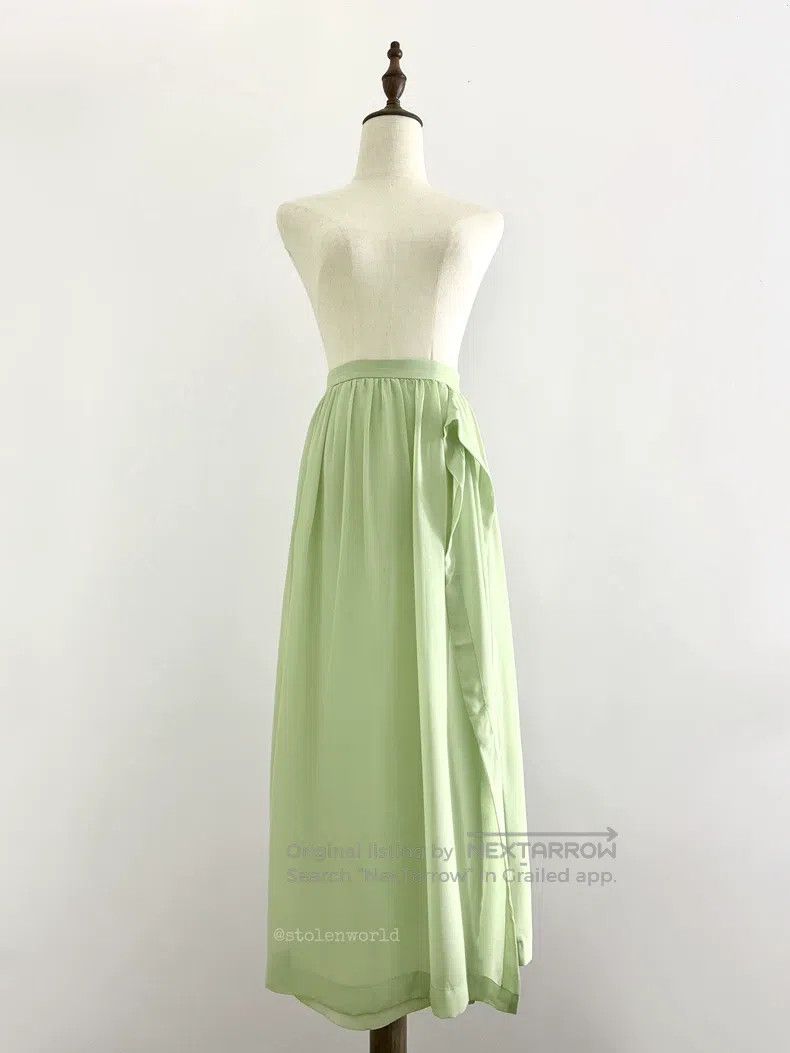 Comme des Garcons Comme Des Garcons size S Emerald Green Double-layer Tulle S Size 23" - 5 Thumbnail