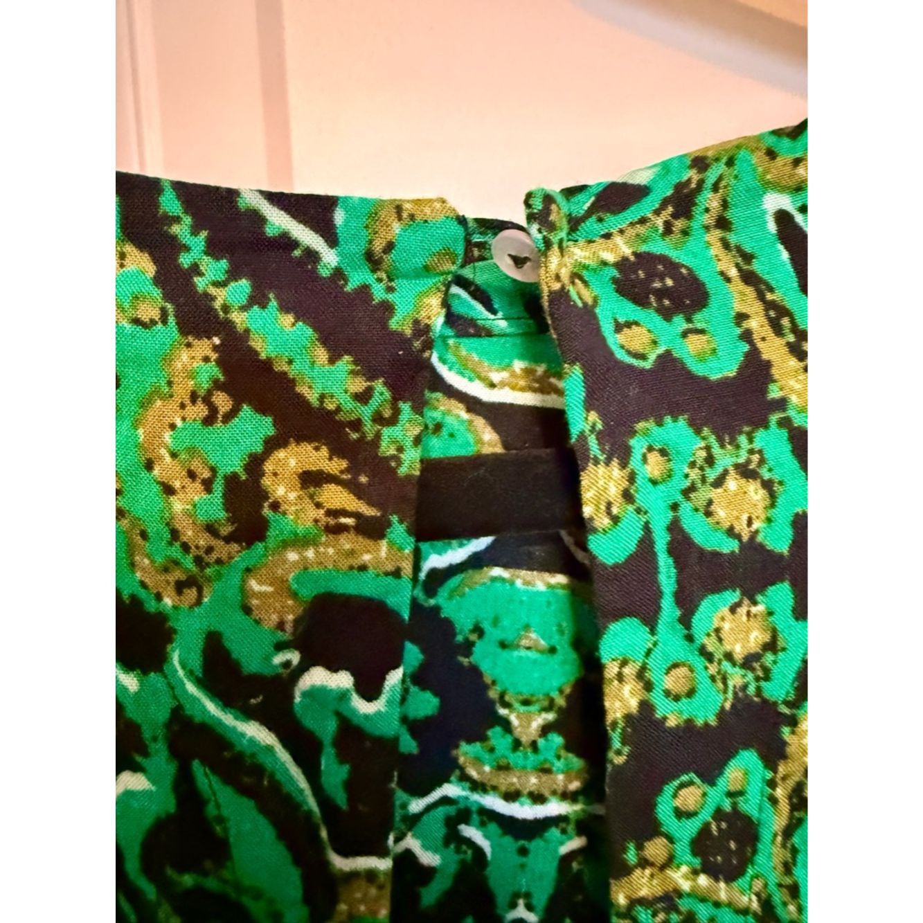 H&M H&M Green Patterned Long Sleeve Women's Dress Size M / US 6-8 / IT 42-44 - 5 Thumbnail