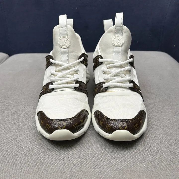 Louis Vuitton Louis Vuitton Aftergame Monogram White Sneakers -2508 Size US 5 / IT 35 - 2 Thumbnail
