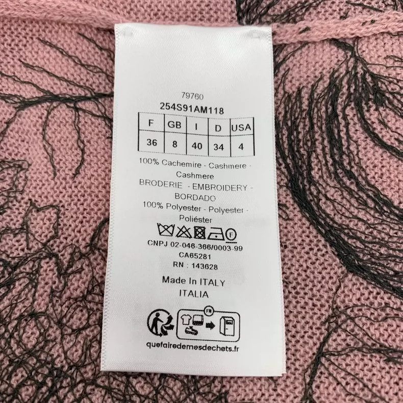 Dior Pink Animal Print Short Sleeve Knit Top-2506 Size XS / US 0-2 / IT 36-38 - 6 Thumbnail