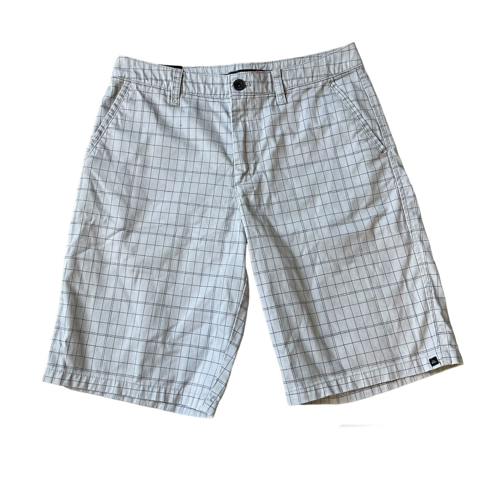 Quiksilver Quicksilver Gray Plaid Check Flat Front Casual Dressy Shorts Size US 30 / EU 46 - 1 Thumbnail