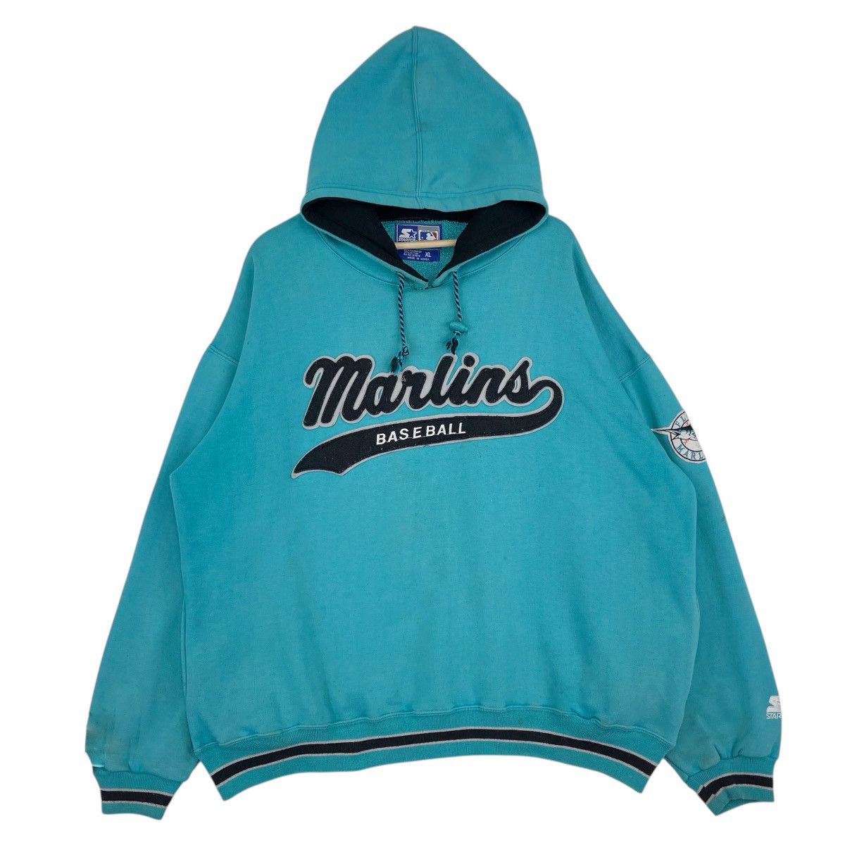 MLB × Starter × Vintage 90’s Florida Marlins Sweatshirt Size US XL / EU 56 / 4 - 1 Thumbnail