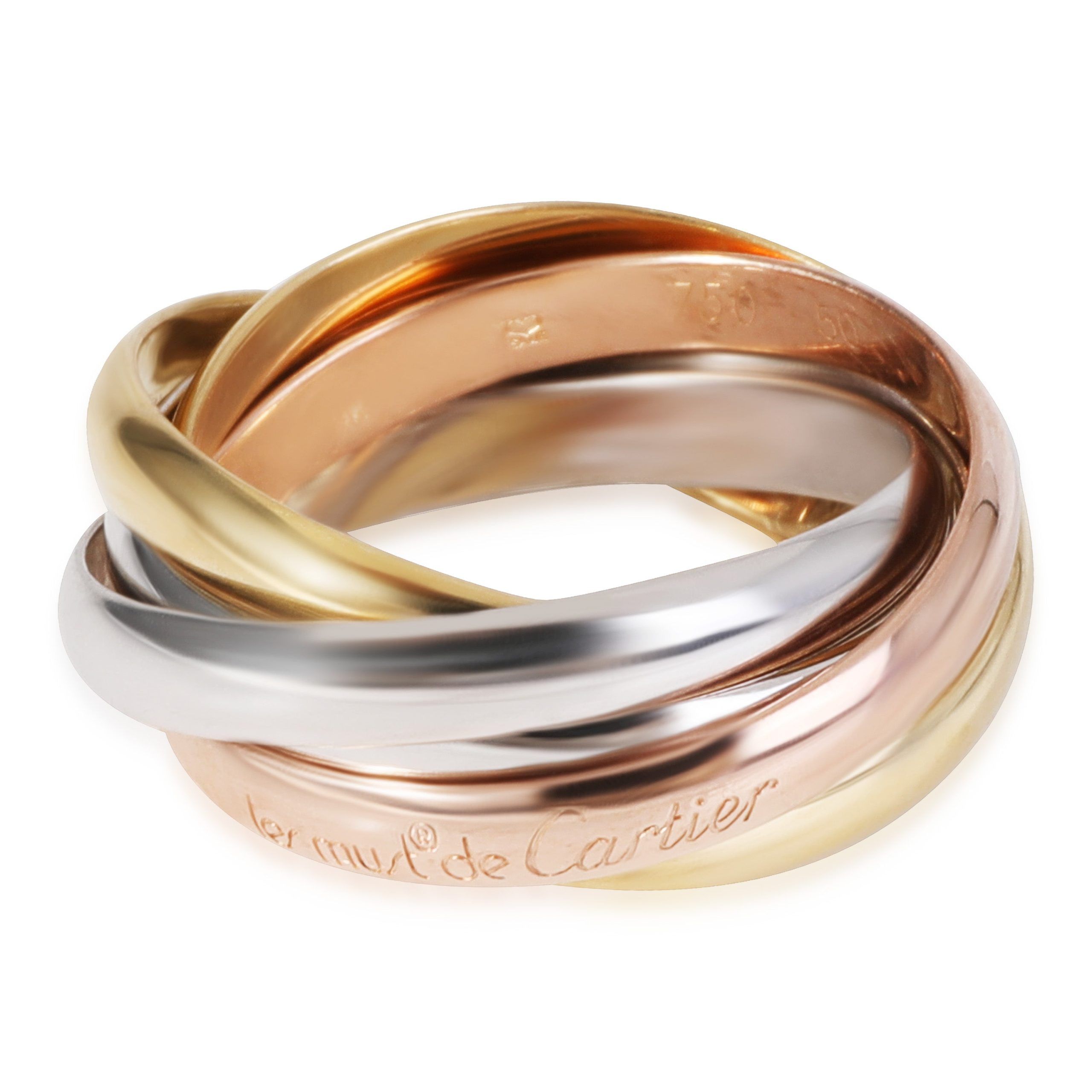 image of Cartier Trinity Vintage Ring In 18K 3 Tone Gold, Women's