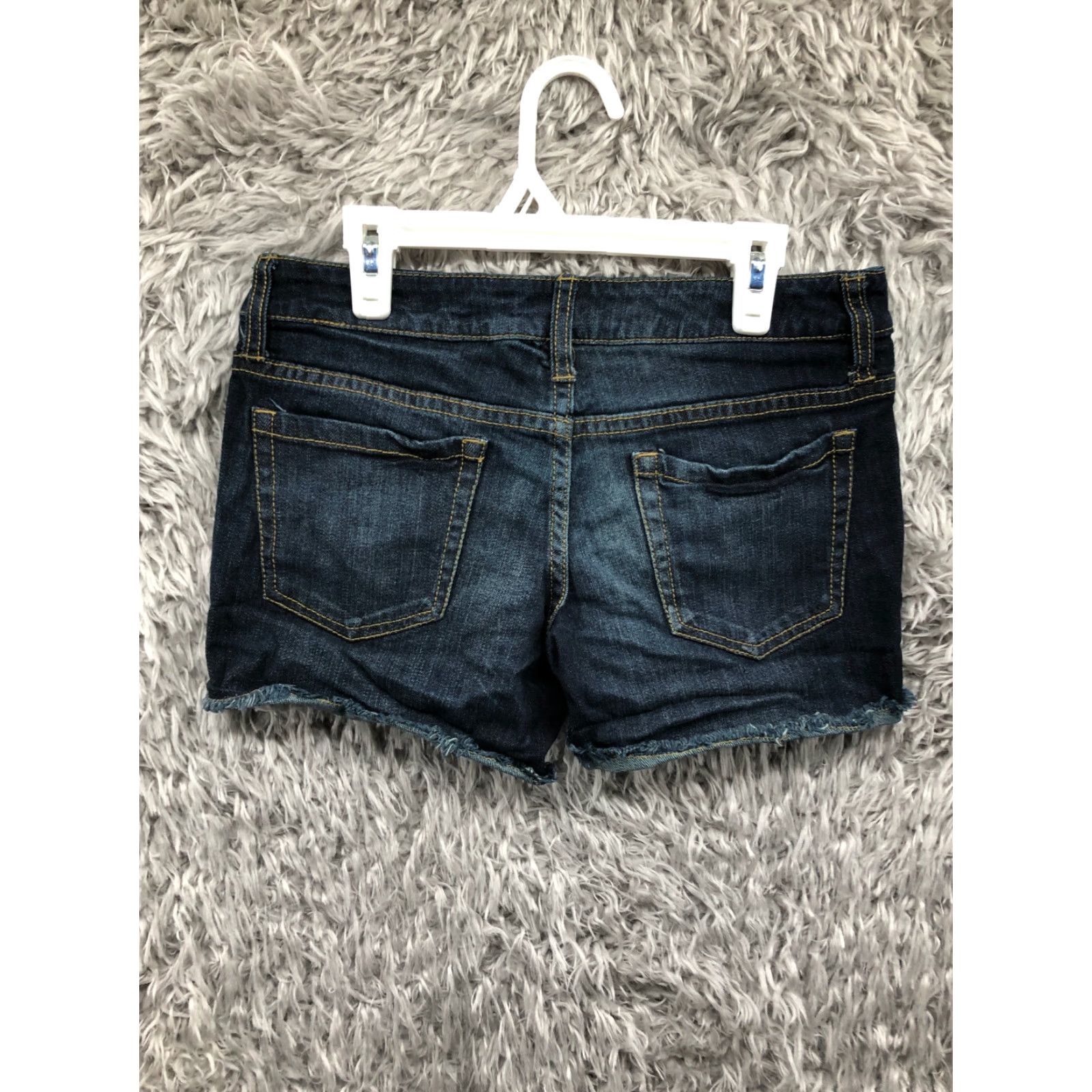 Mossimo Mossimo Shorts Juniors Size 5 Mid Rise Dark Wash Blue Denim Jean Shorts Size 27" / US 4 / IT 40 - 4 Thumbnail