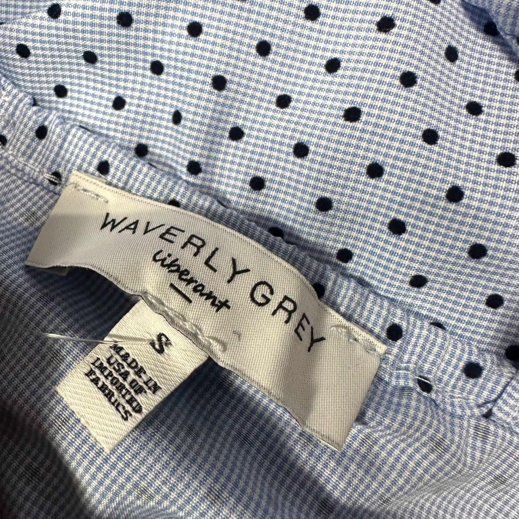 Vintage Waverly Grey Womens Tank Blue Polka Dot Sz S Cotton Pullover New Size S / US 4 / IT 40 - 6 Thumbnail