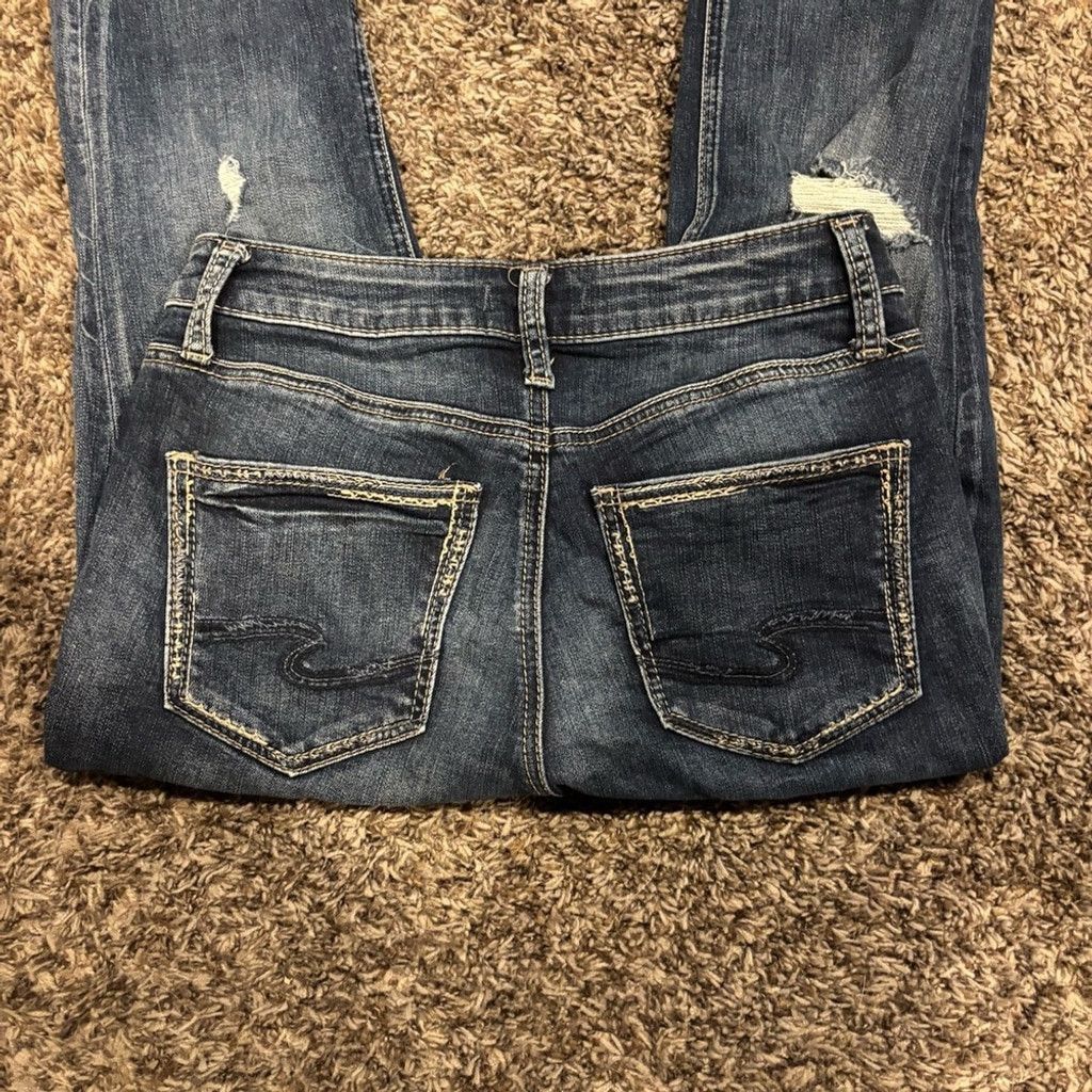 Silver Jeans Co. Silver Jeans Dark Blue Skinny Crop Jeans Size 28" / US 6 / IT 42 - 1 Thumbnail