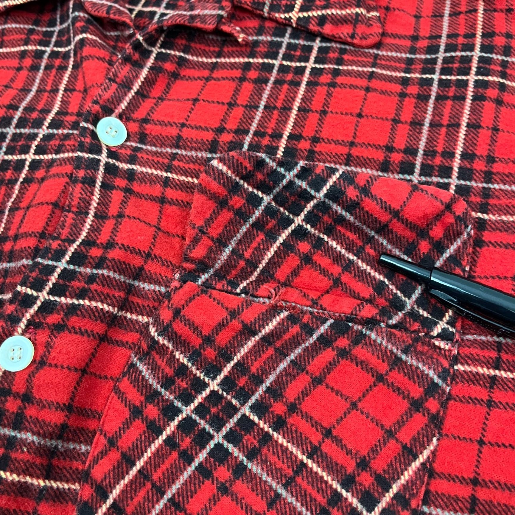 Vintage VINTAGE Montgomery Ward Brent Sanforized Shirt Mens M Red Plaid Flannel Button-Up Shirt Size US M / EU 48-50 / 2 - 7 Thumbnail