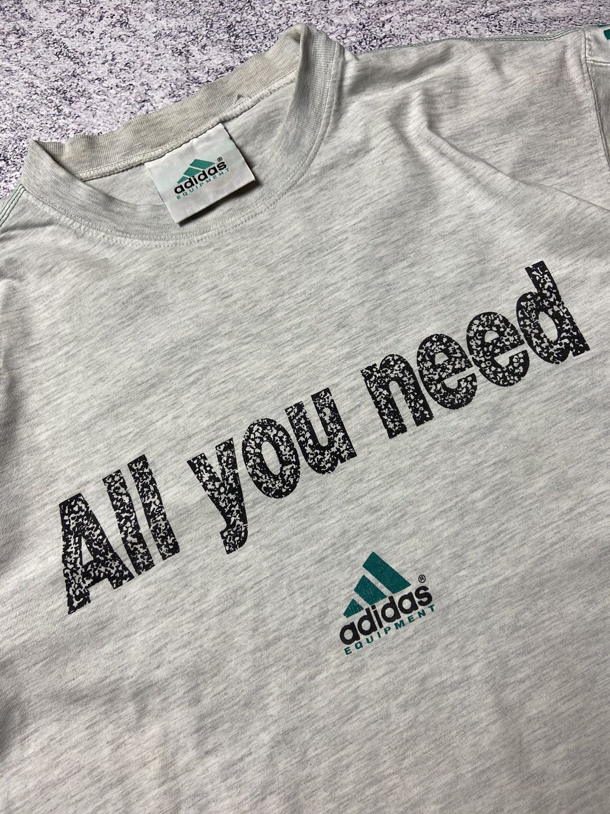 Adidas Vintage 90s Adidas Equipment All You Need Print Street Sport Size US L / EU 52-54 / 3 - 3 Thumbnail