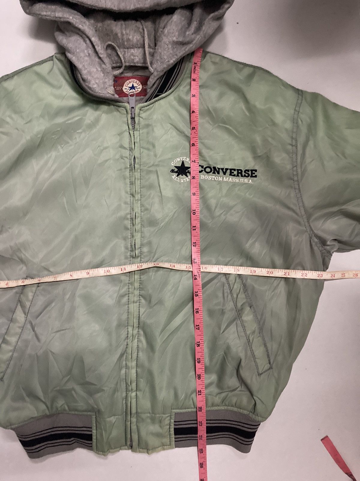 Converse Vintage Converse All Star Boston USA Hooded Bomber Jacket Size US L / EU 52-54 / 3 - 18 Thumbnail