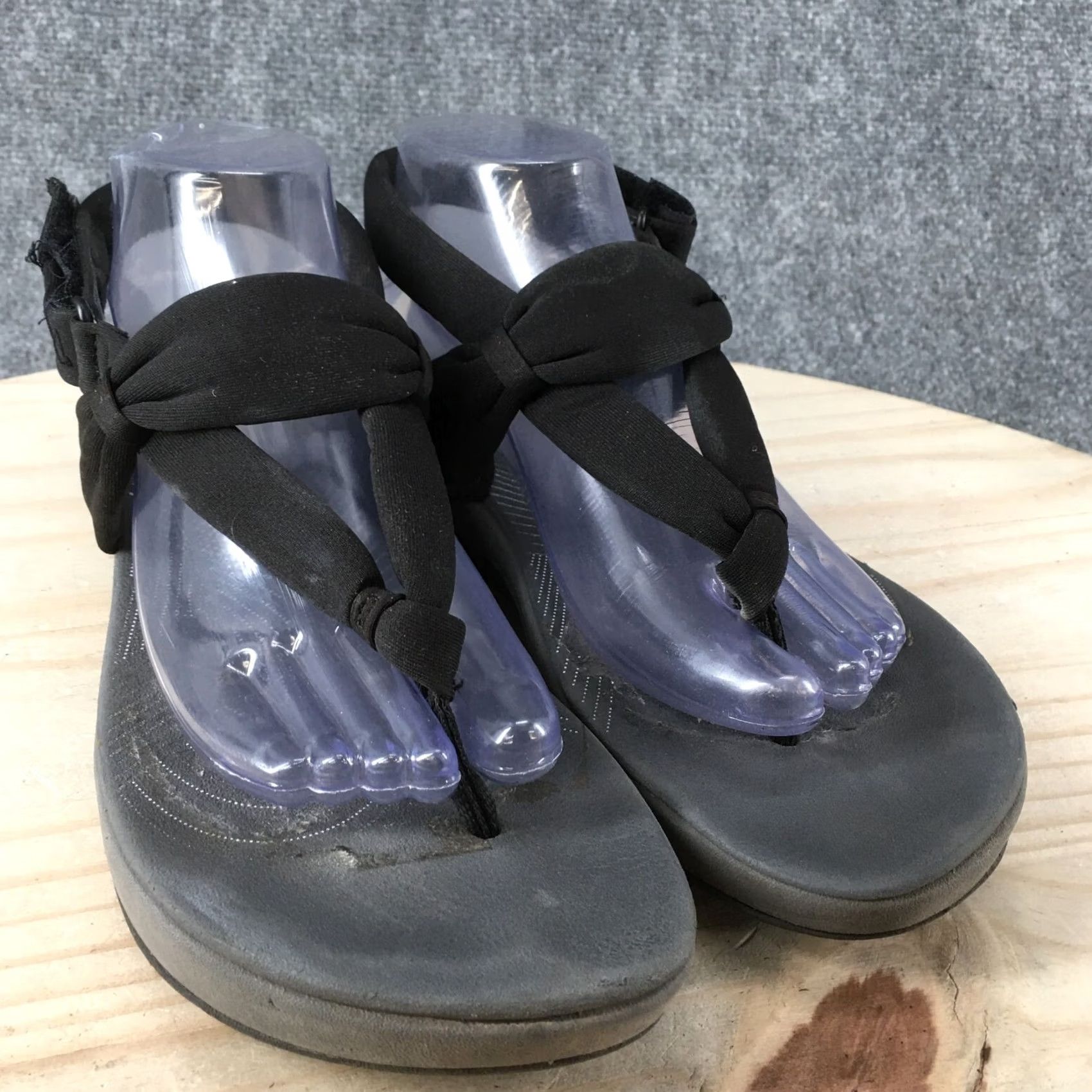 Clarks Clarks Cloudsteppers Sandals Womens 11M Jersey Arla Nicole Slingback Black Size L / US 10 / IT 46 - 3 Thumbnail