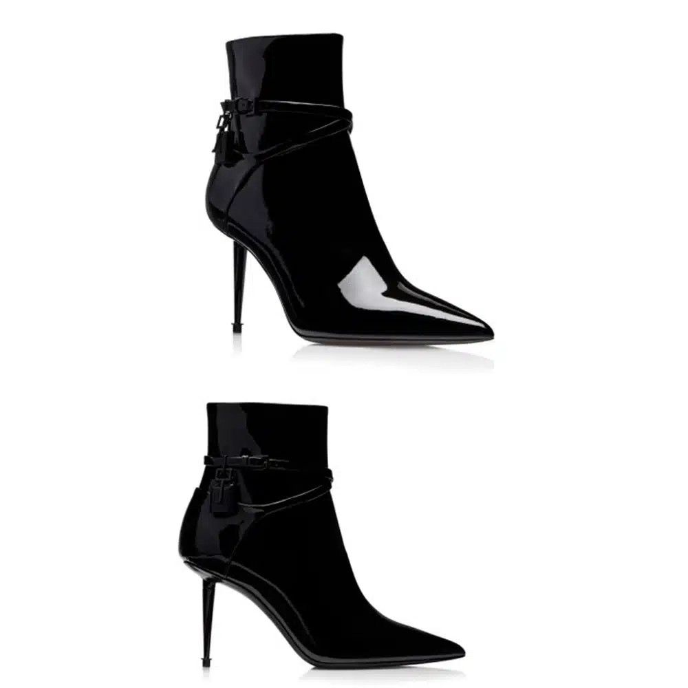 Tom Ford o1loc1c1124 W2985L Mid Heel Booties in Black Size US 6 / IT 36 - 2 Thumbnail