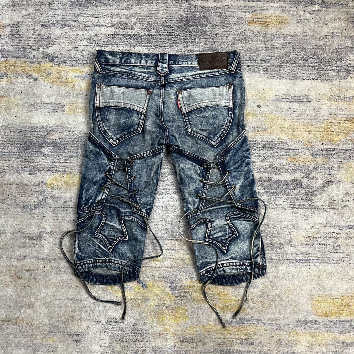 If Six Was Nine × Le Grande Bleu (L.G.B.) × Tornado Mart Tornado mart lace up denim short pants Size 30" / US 8 / IT 44 - 2 Thumbnail