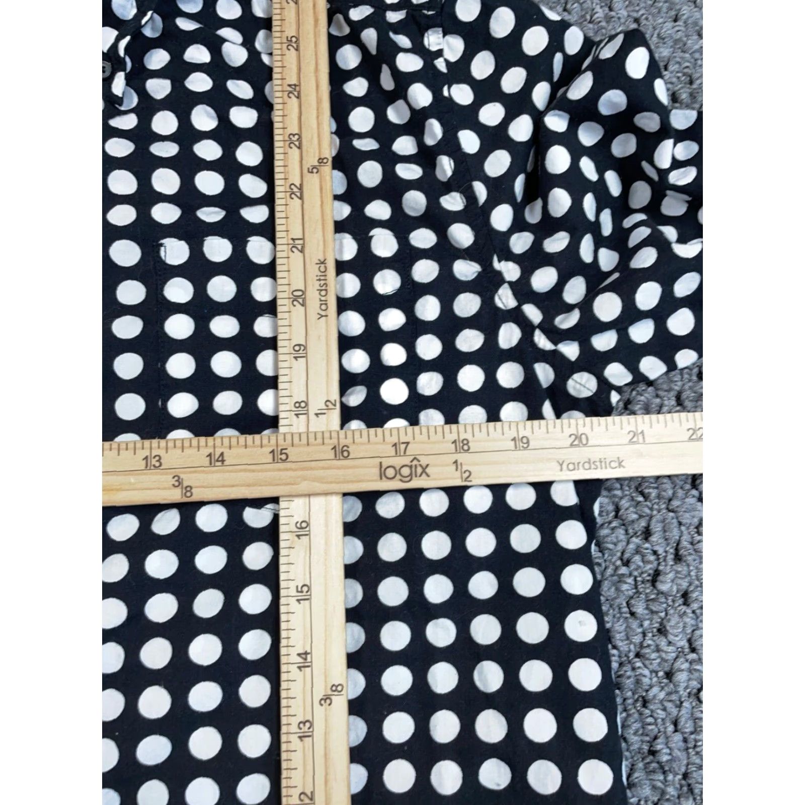 Vintage Kidrobot Shirt Adult Medium Black White Polka Dot Button Down Collar Cotton Mens Size US M / EU 48-50 / 2 - 6 Thumbnail