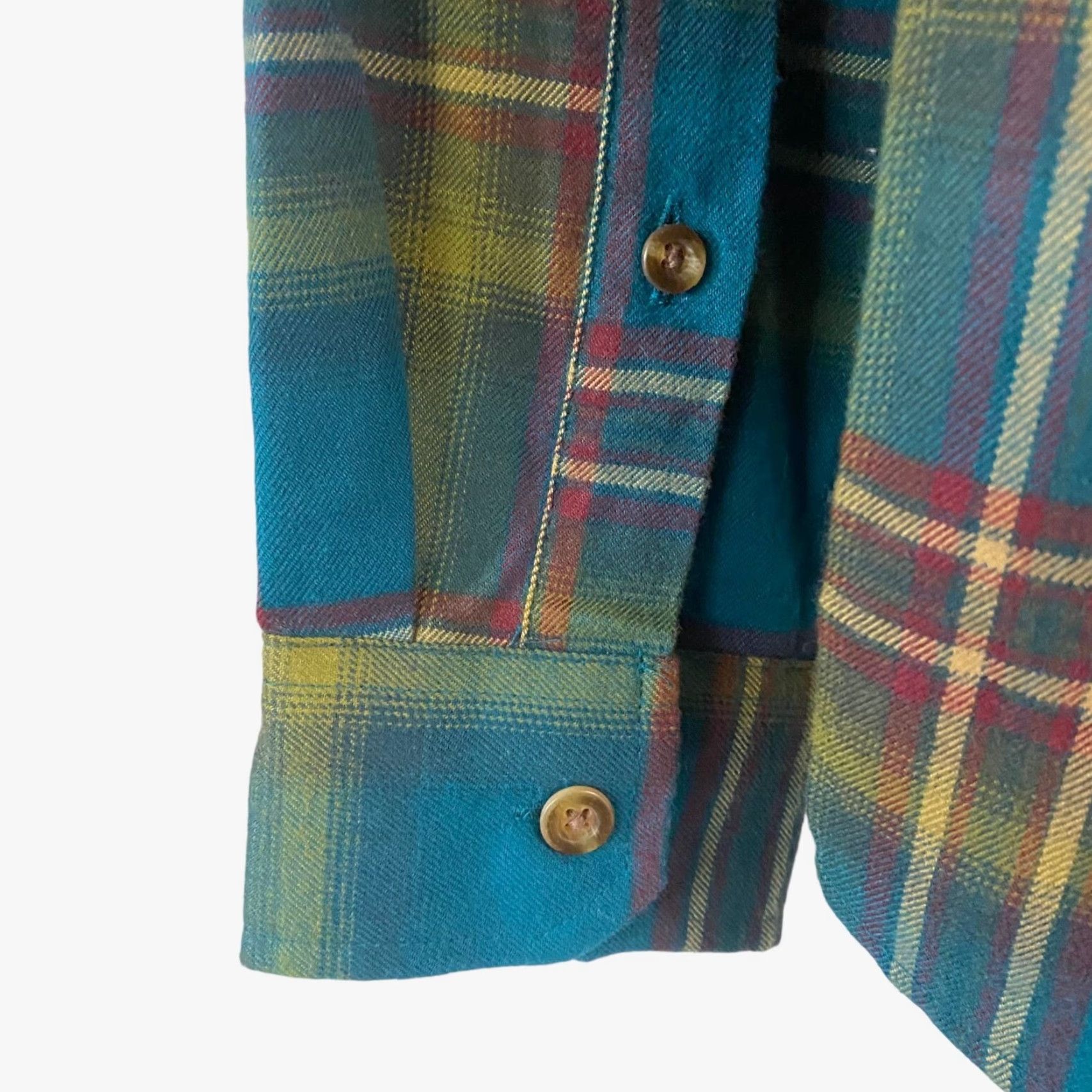 Eddie Bauer VINTAGE Eddie Bauer Button Up Flannel Shirt Blue Green Plaid Mens Small S Outerwear Size US S / EU 44-46 / 1 - 7 Thumbnail