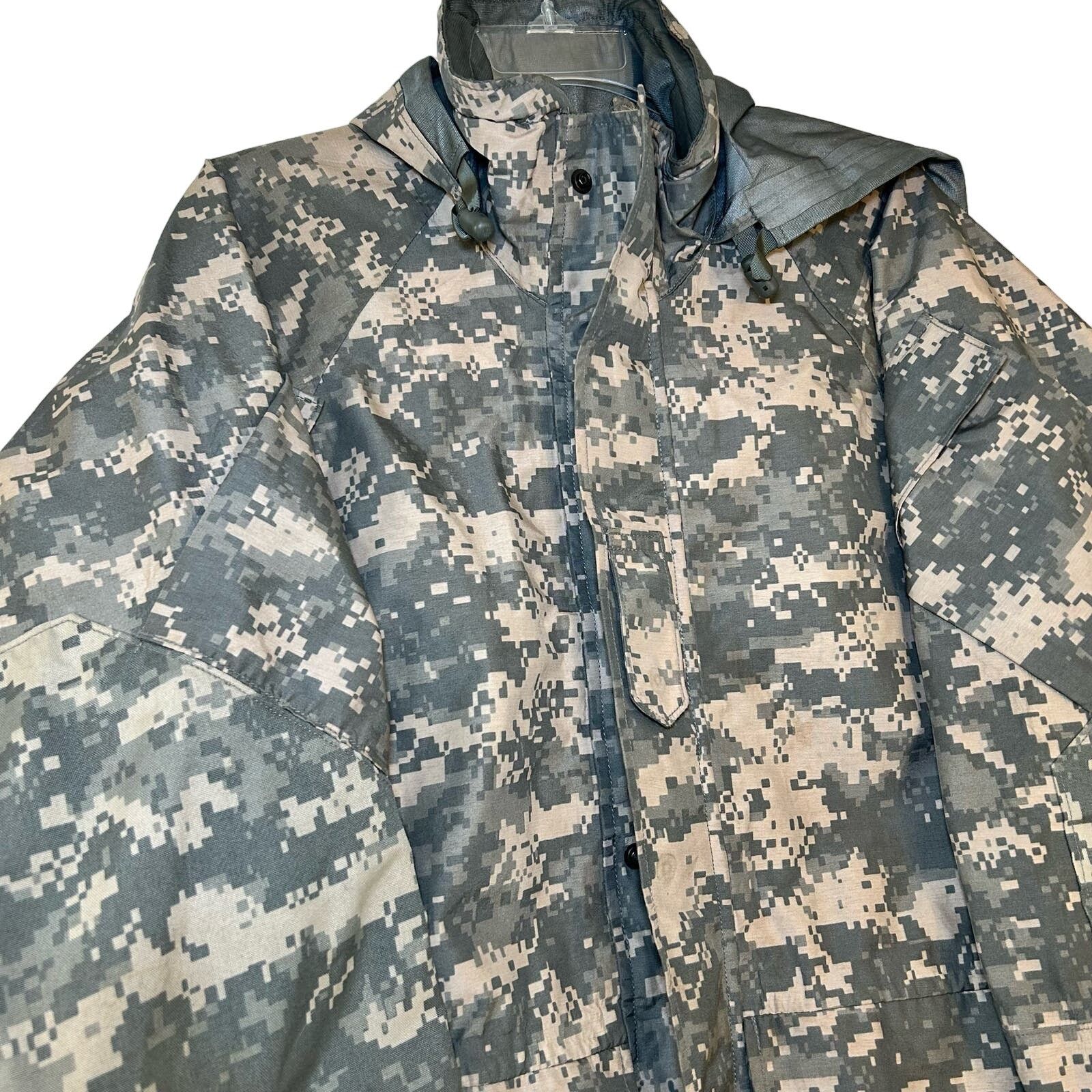 Vintage Camouflage Military Parka Jacket Camo Coat Nylon Hood Medium Size US M / EU 48-50 / 2 - 3 Thumbnail