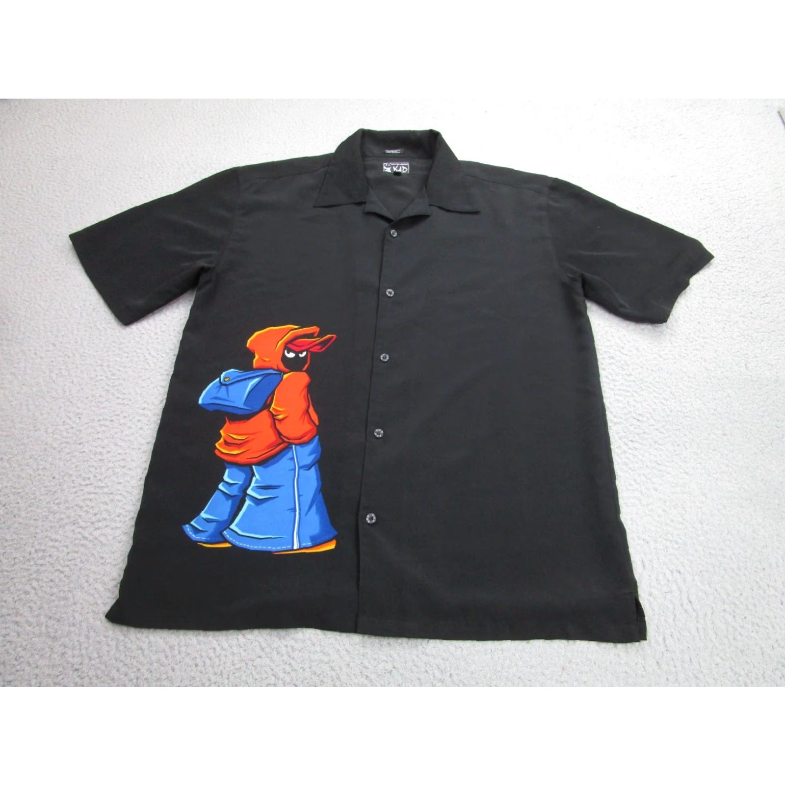Vintage VINTAGE KAD Shirt mens M Black Graffiti Hip Hop Rap y2k Baggy 90s Size US M / EU 48-50 / 2 - 2 Thumbnail