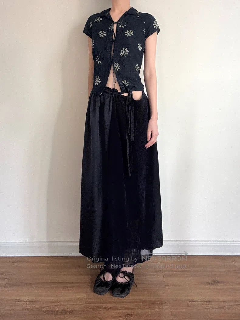 Yohji Yamamoto Yohji Yamamoto Velvet paneled culottes pants Size 25" / US 0 / IT 36 - 5 Thumbnail