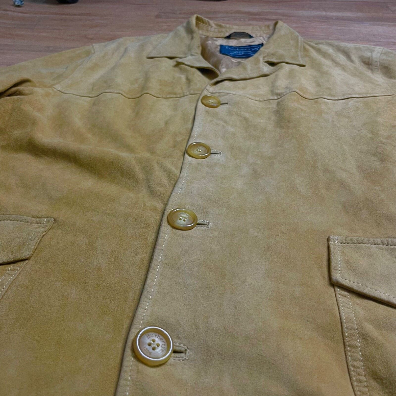 Burberry Vintage BURBERRY's Jacket coat SUEDE LEATHER BEIGE size L XL Size US XL / EU 56 / 4 - 5 Thumbnail