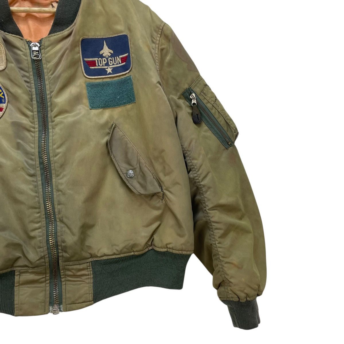 Buzz Rickson's 💥Vintage Distressed Bomber Ma 1 Mfg By JM Watkins Design Size US M / EU 48-50 / 2 - 7 Thumbnail