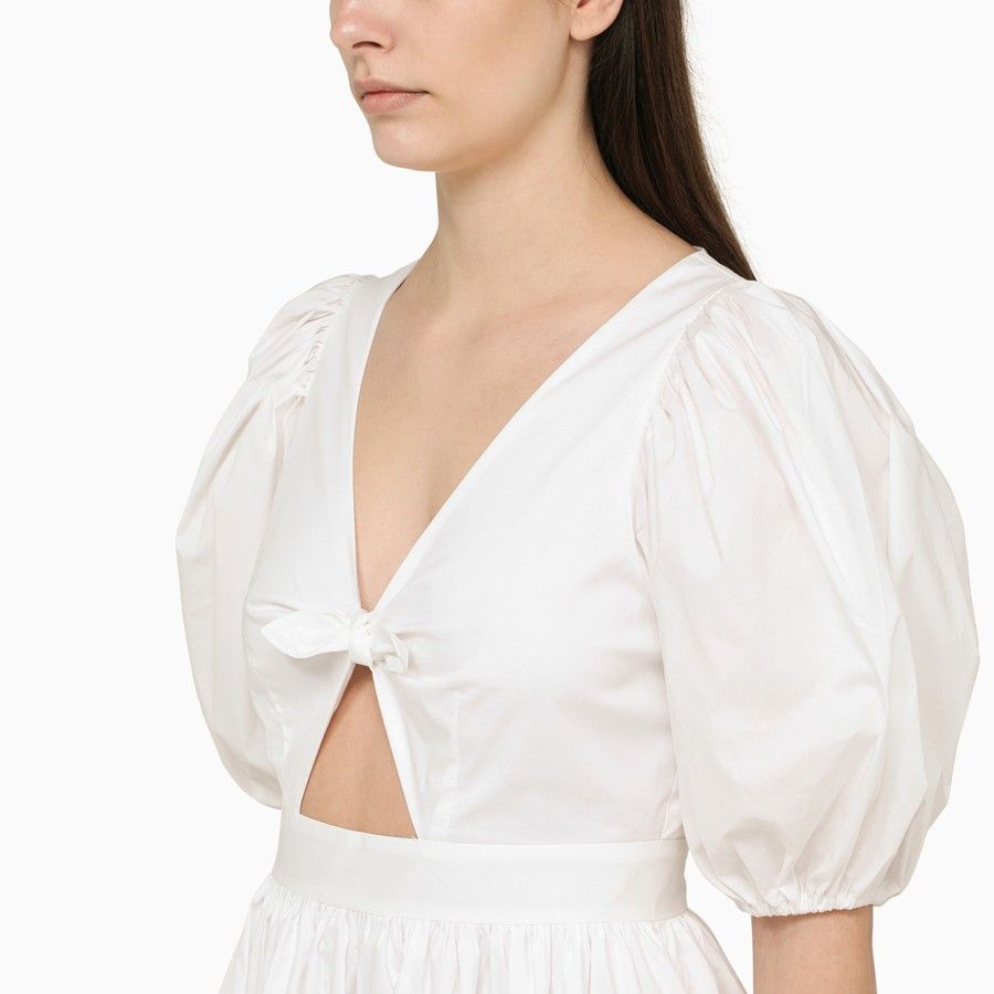 ROTATE o1d2blof0924 Mini Dress in White Size S / US 4 / IT 40 - 4 Thumbnail