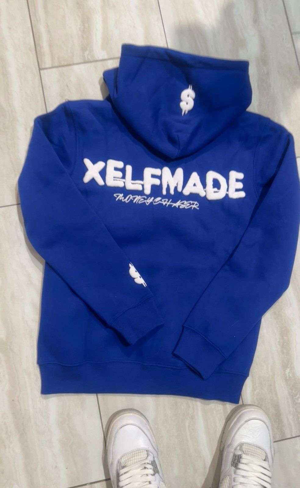 Other Blue “MONEY CHASER” zip up hoodie Size US S / EU 44-46 / 1 - 2 Thumbnail
