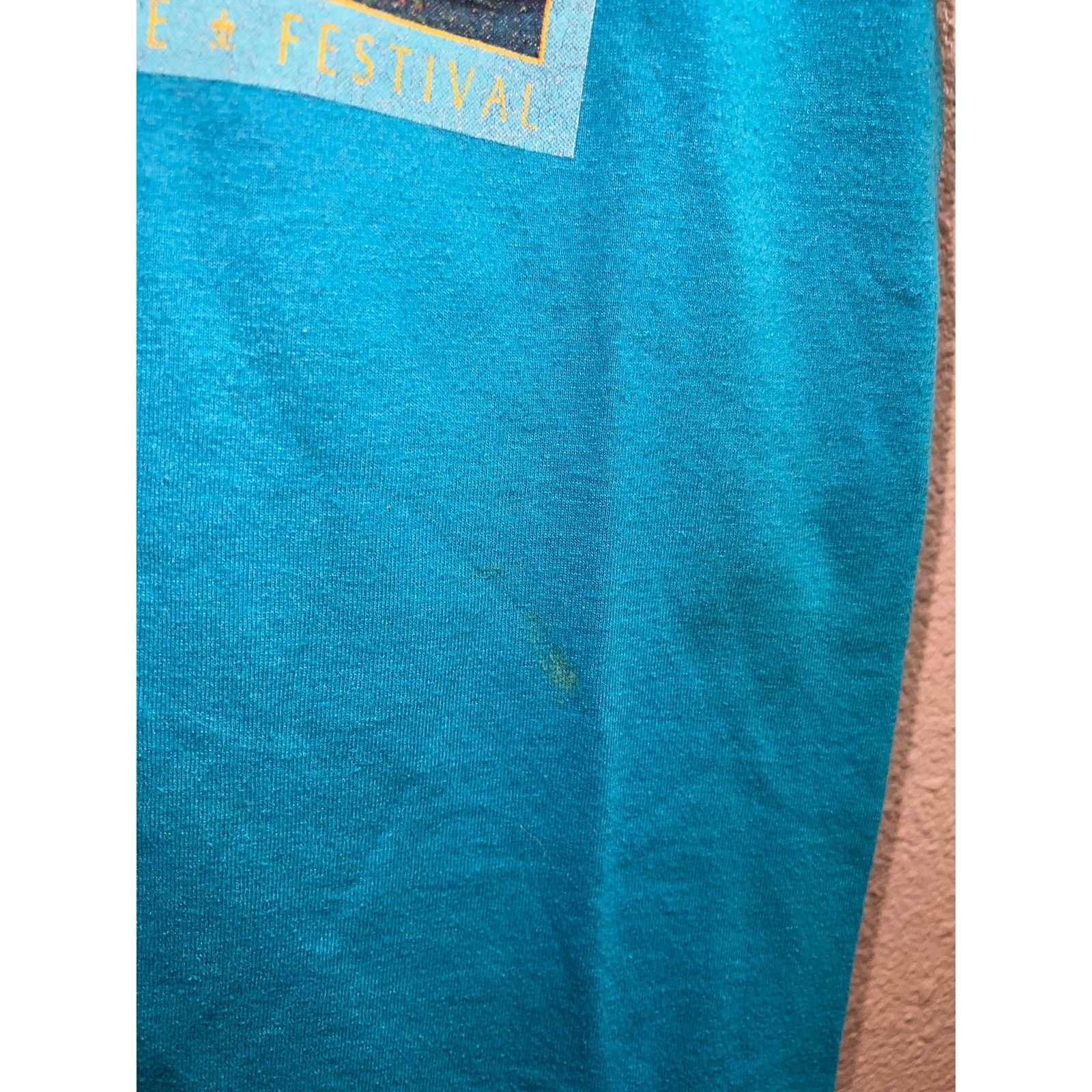 Jerzees Gretna Heritage Festival Shirt 2010 Music Guitar Blue Stain Size US S / EU 44-46 / 1 - 5 Thumbnail