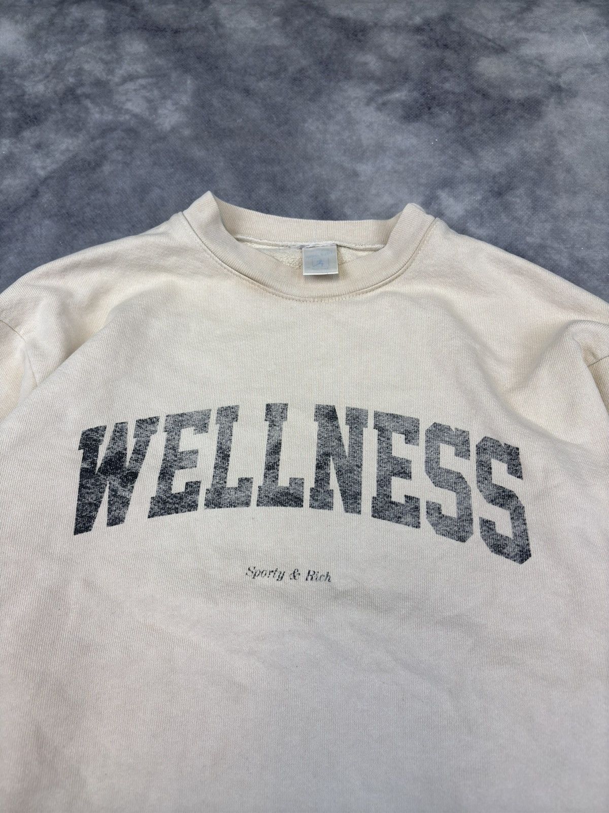 Designer Sporty & rich Wellness beige crewneck sweatshirt old money Size US XS / EU 42 / 0 - 2 Thumbnail