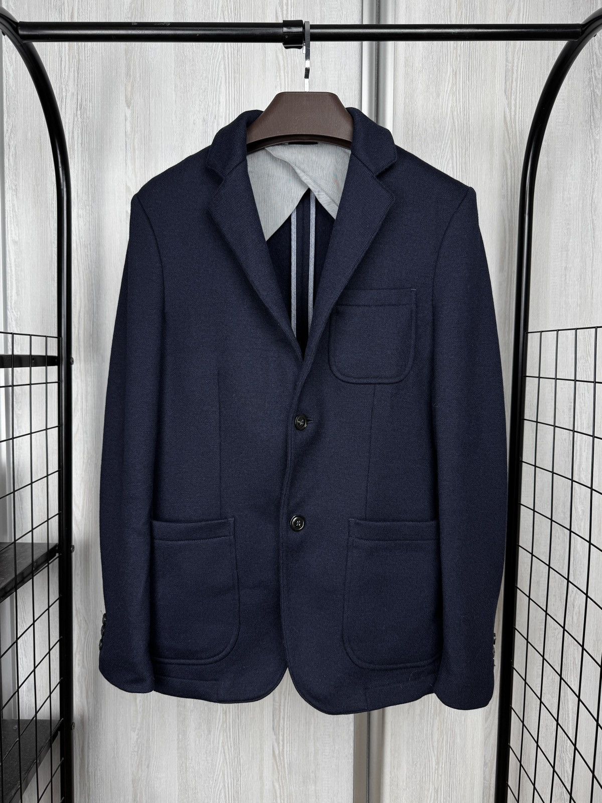 WOOLRICH JOHN RICH & BROS Blazer Mens MEDIUM Half Lined Blue