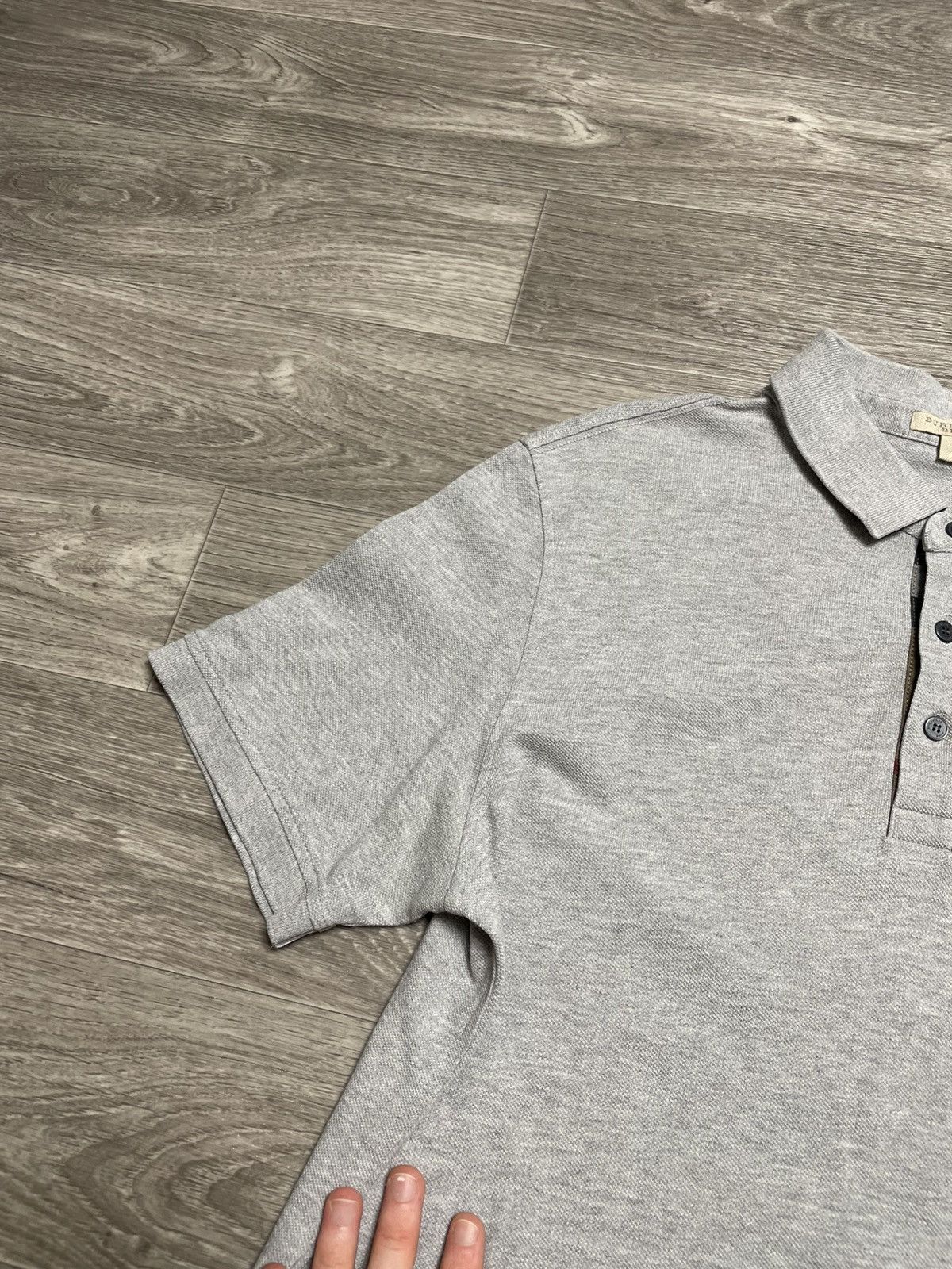 Vintage Burberry Gray Polo Shirt Luxury