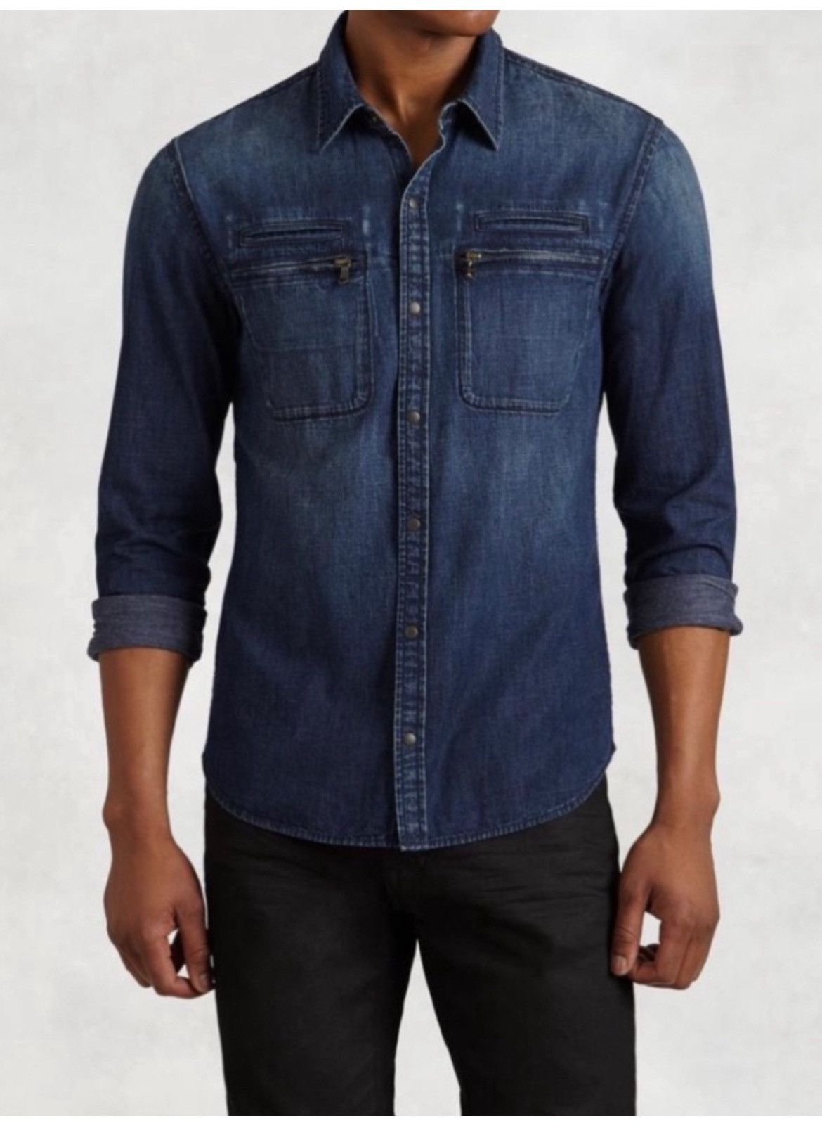 John Varvatos denim workshirt. Small Size US S / EU 44-46 / 1 - 4 Thumbnail