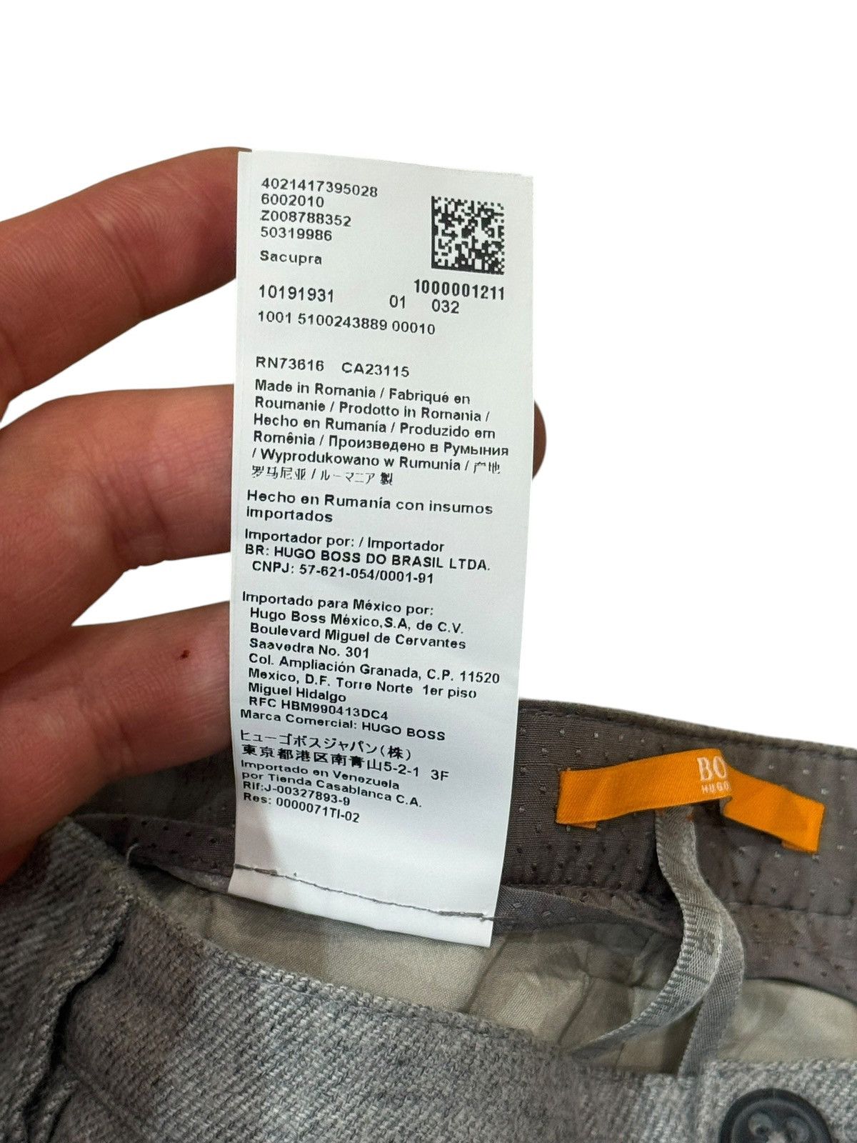Hugo Boss Hugo Boss Orange Wool Logo Trousers Chino W34 L26 US10 UK14 Size 32" / US 10 / IT 46 - 12 Thumbnail