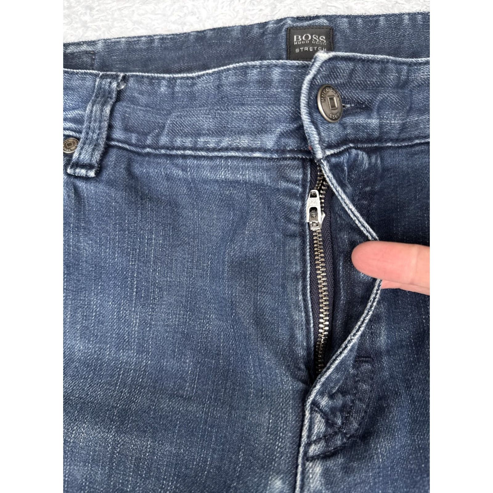 Hugo Boss Hugo Boss Kansas Jeans Mens 38x32 Blue Stretch Denim Straight Leg Pants Logo 90s Special Size US 38 / EU 54 - 5 Thumbnail