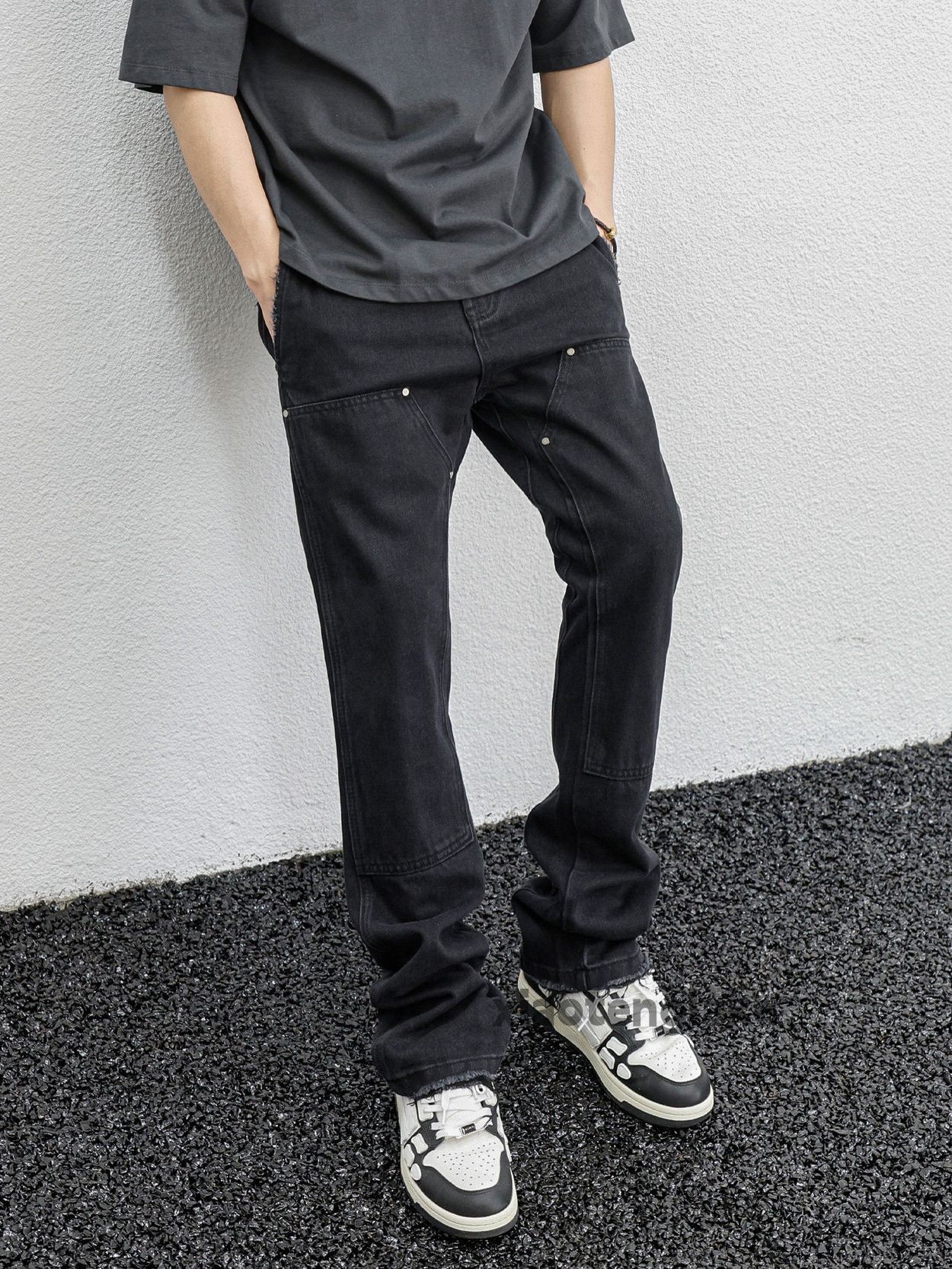 Jean × Vintage washed faded cleanfit yuppie bootcut carpenter jeans Size US 28 / EU 44 - 4 Thumbnail