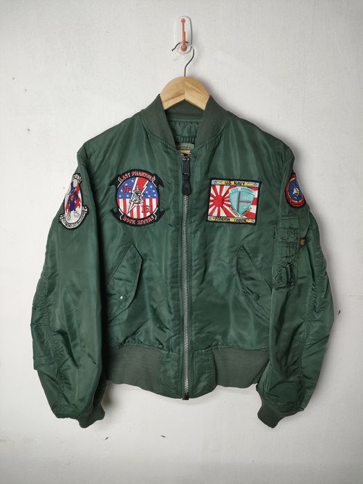 Vintage Alpha Industries Bomber Flight Jacket Ma1 USAF Gran