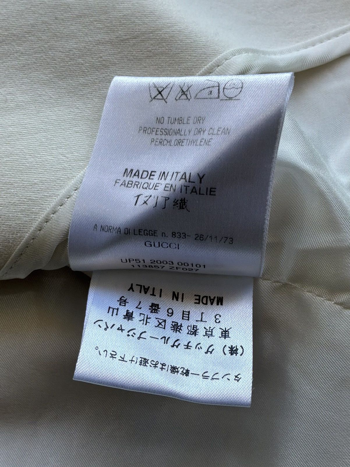 Gucci 2003 - Gucci - Tom Ford Era - Structured Moto Jacket Size XS / US 0-2 / IT 36-38 - 13 Thumbnail