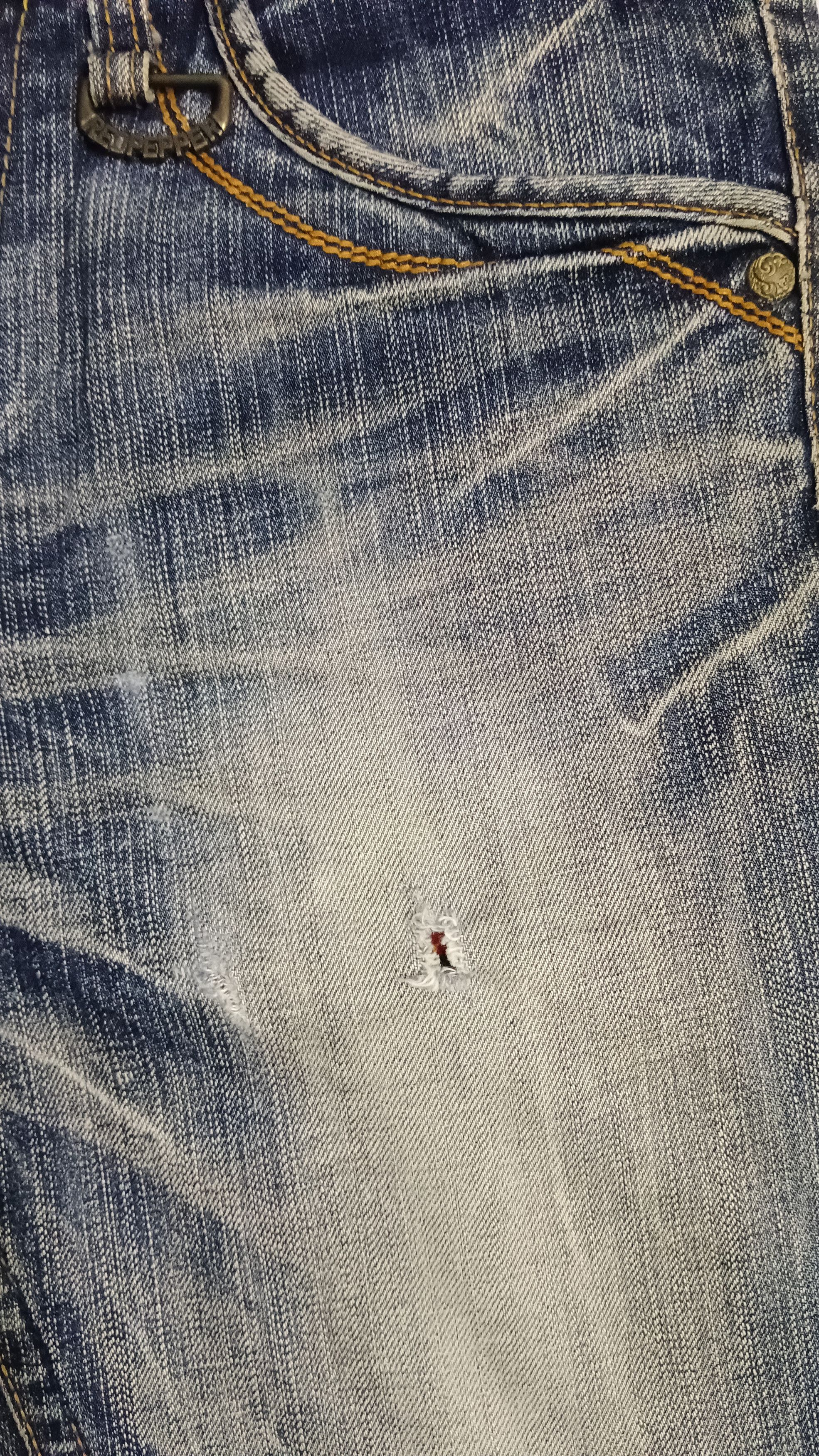 If Six Was Nine × Japanese Brand × Le Grande Bleu (L.G.B.) Redpepper Seditionaries Rusty Distressed Flare Jeans Size US 28 / EU 44 - 6 Thumbnail