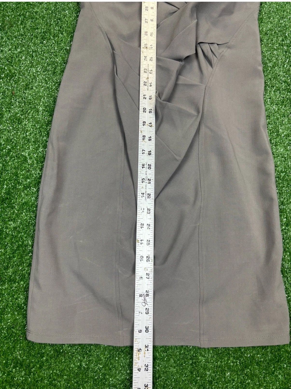 Helmut Lang HELMUT LANG grey woolblend gathered capsleeve sheath dress 2 Size XS / US 0-2 / IT 36-38 - 2 Thumbnail