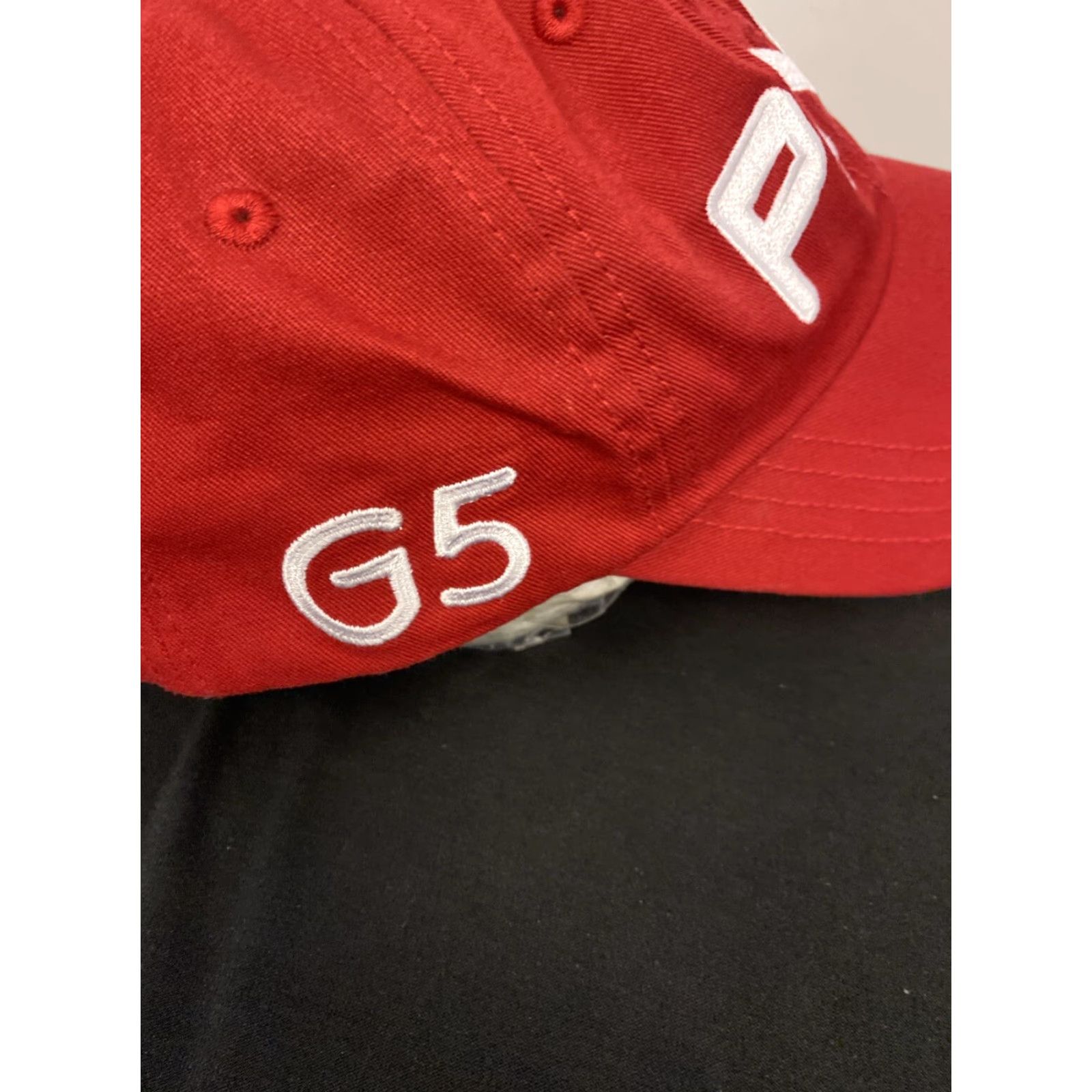Logo 7 PING G5 Golf Hat Cap - Red Embroidered Logo - Adjustable Strapback Knit Cotton - Unisex Adults - Casual Golf Headwear Size ONE SIZE - 4 Thumbnail