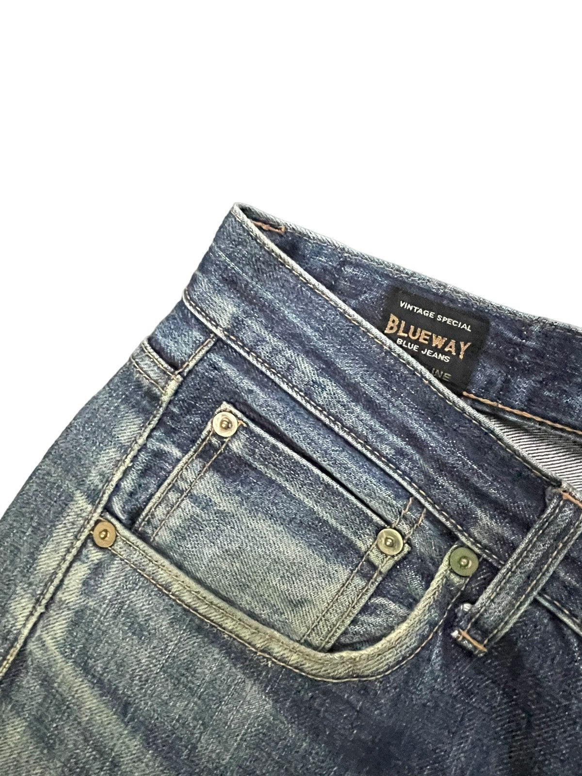 Japanese Brand × Vintage Vintage Blue Way Selvedge Distresed Denim Size US 33 - 8 Thumbnail