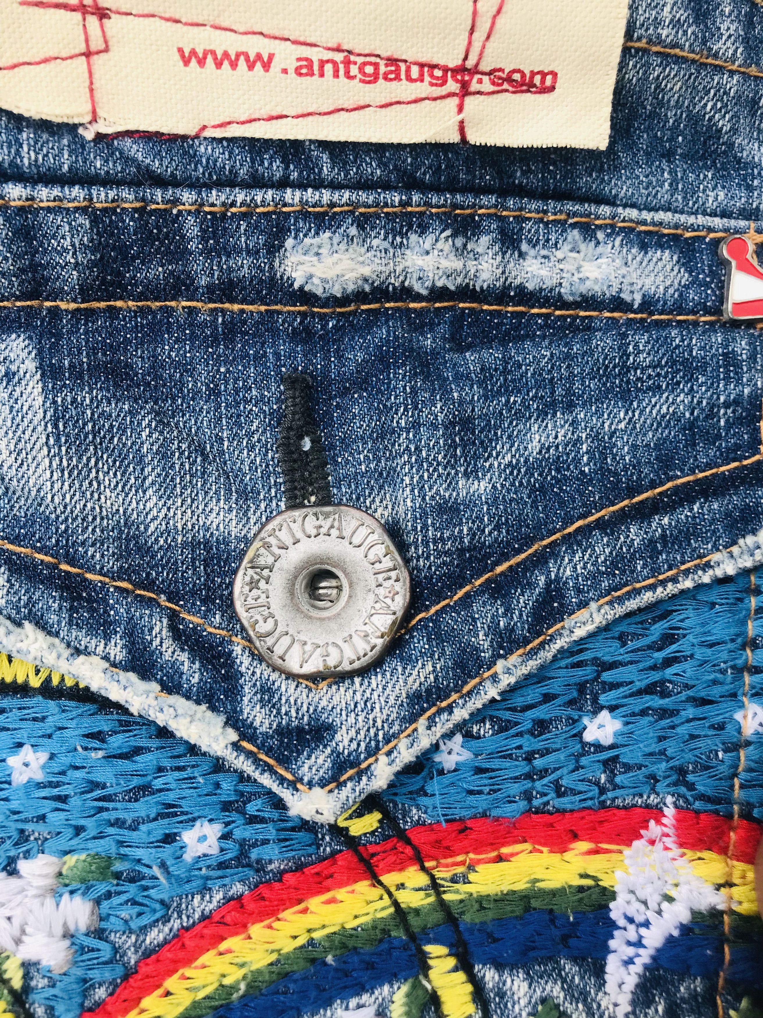 If Six Was Nine Vintage Antgauge distressed jeans Size US 32 / EU 48 - 9 Thumbnail