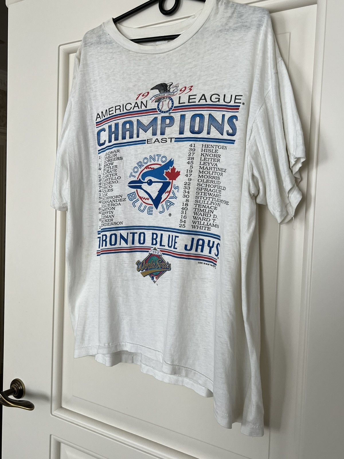 MLB Vintage 1993 Toronto Blue Jays American Champions MLB Tee Size US XL / EU 56 / 4 - 3 Thumbnail