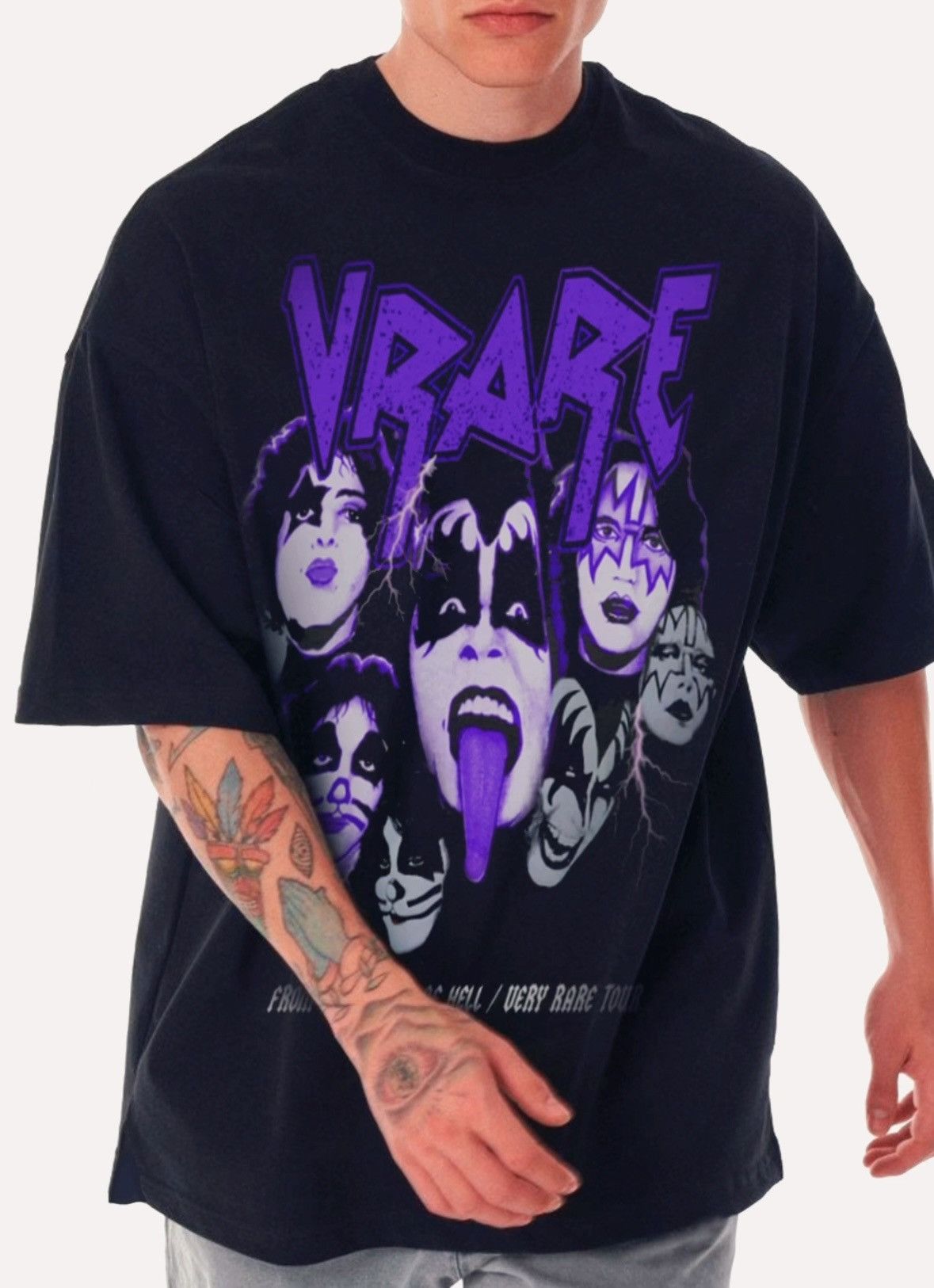 Band Tees KISS custom vrare band tee - heavy crew tshirt Size US L / EU 52-54 / 3 - 5 Thumbnail