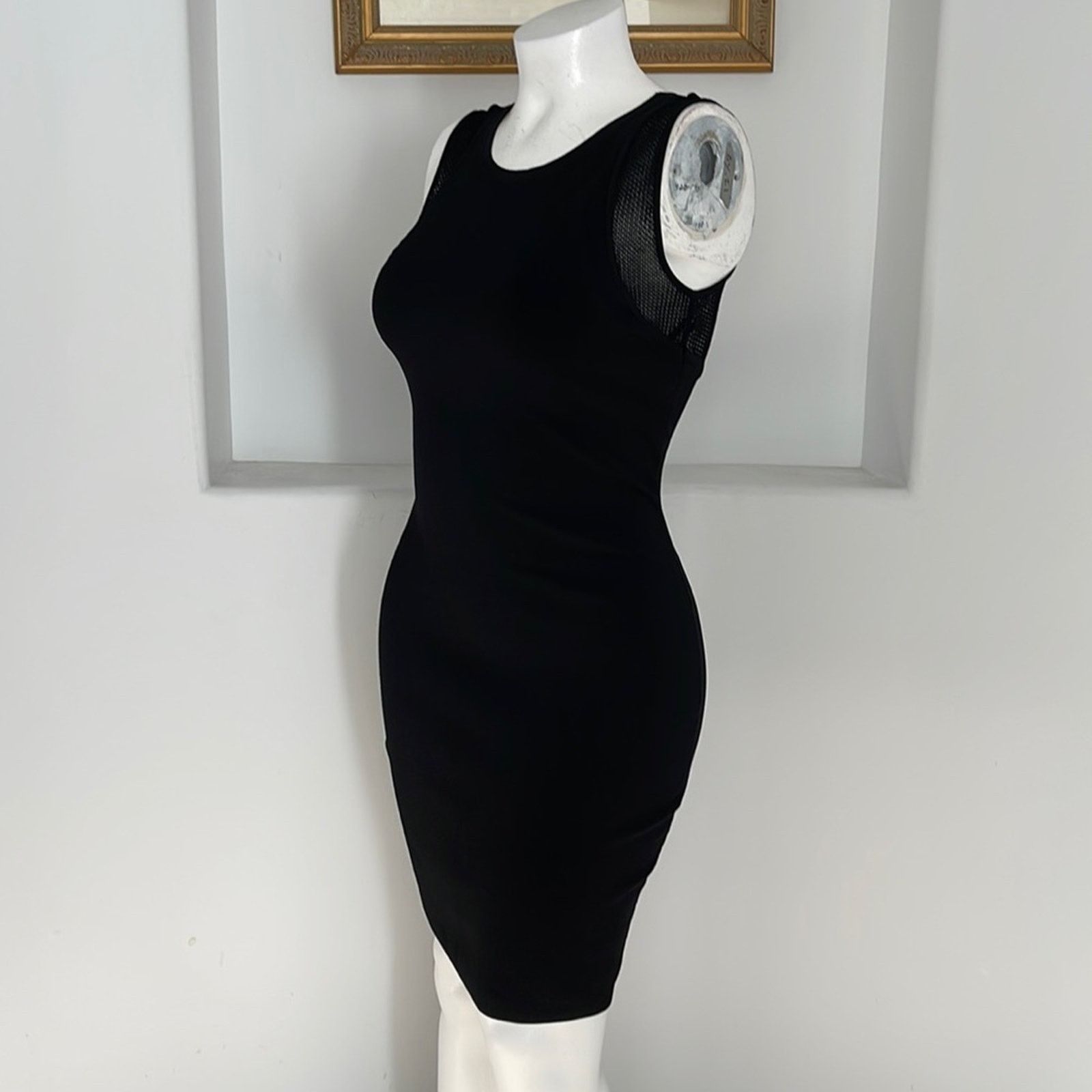 Diane von Furstenberg Diana Von Furstenberg “Moscow” Black Mini Bodycon Dress L Size L / US 10 / IT 46 - 4 Thumbnail