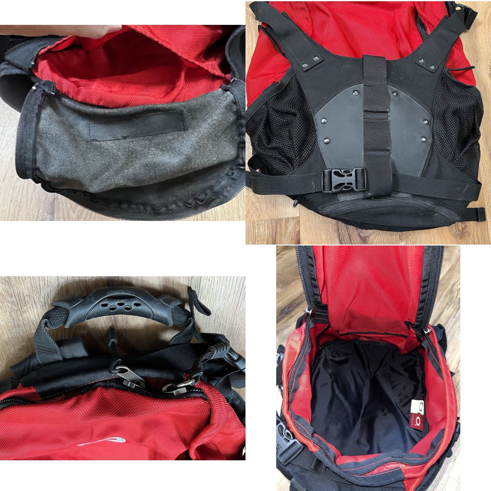 Oakley VINTAGE Oakley Icon Backback Red Black Bag Nylon Backpack Men 20” x 13” x 8” Outdoor Sports Nylon Oakley Icon 90s Y2K Bags Size ONE SIZE - 8 Thumbnail
