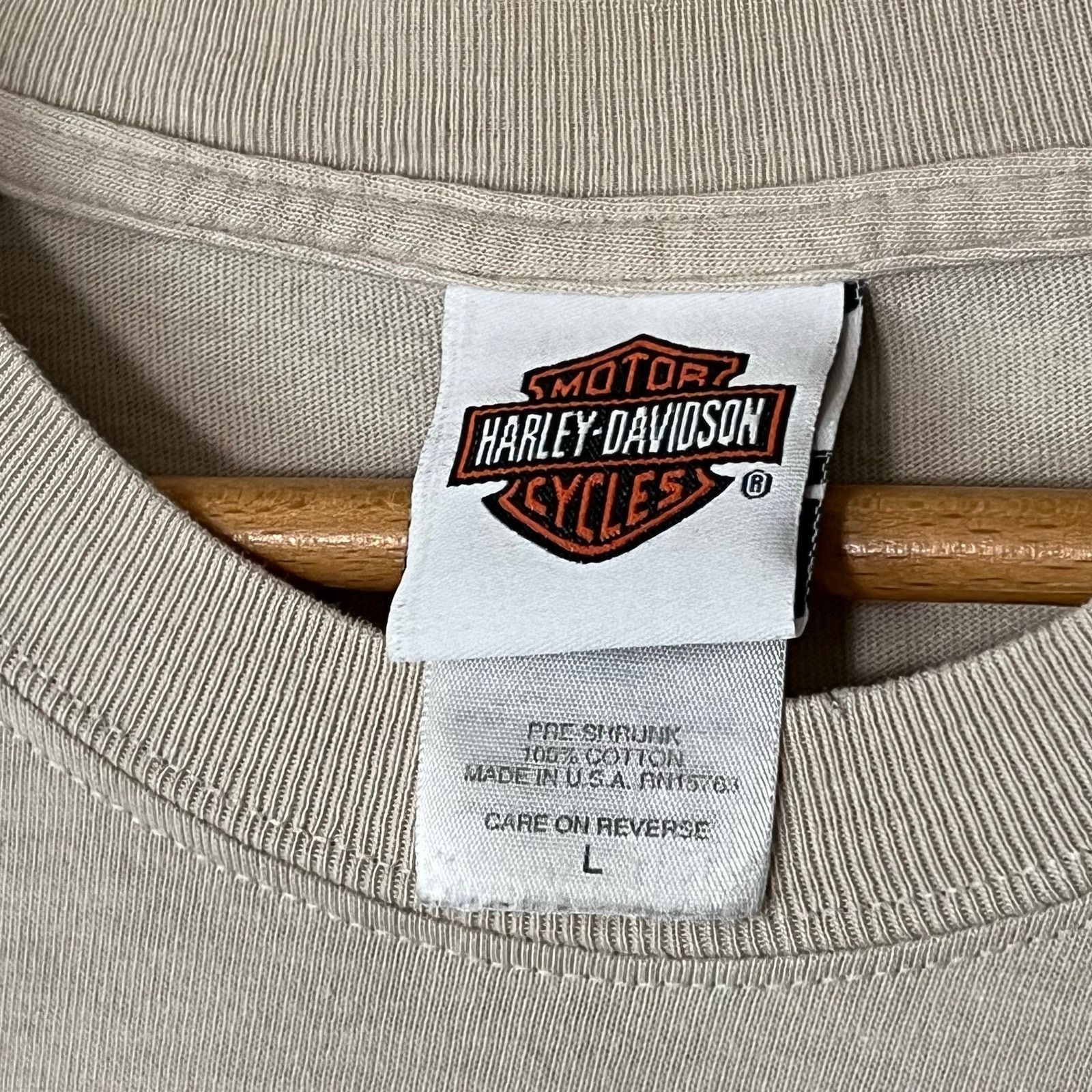 Harley Davidson 00s Distressed Harley Davidson T-Shirt | Rice Lake Wisconsin Size US L / EU 52-54 / 3 - 4 Thumbnail