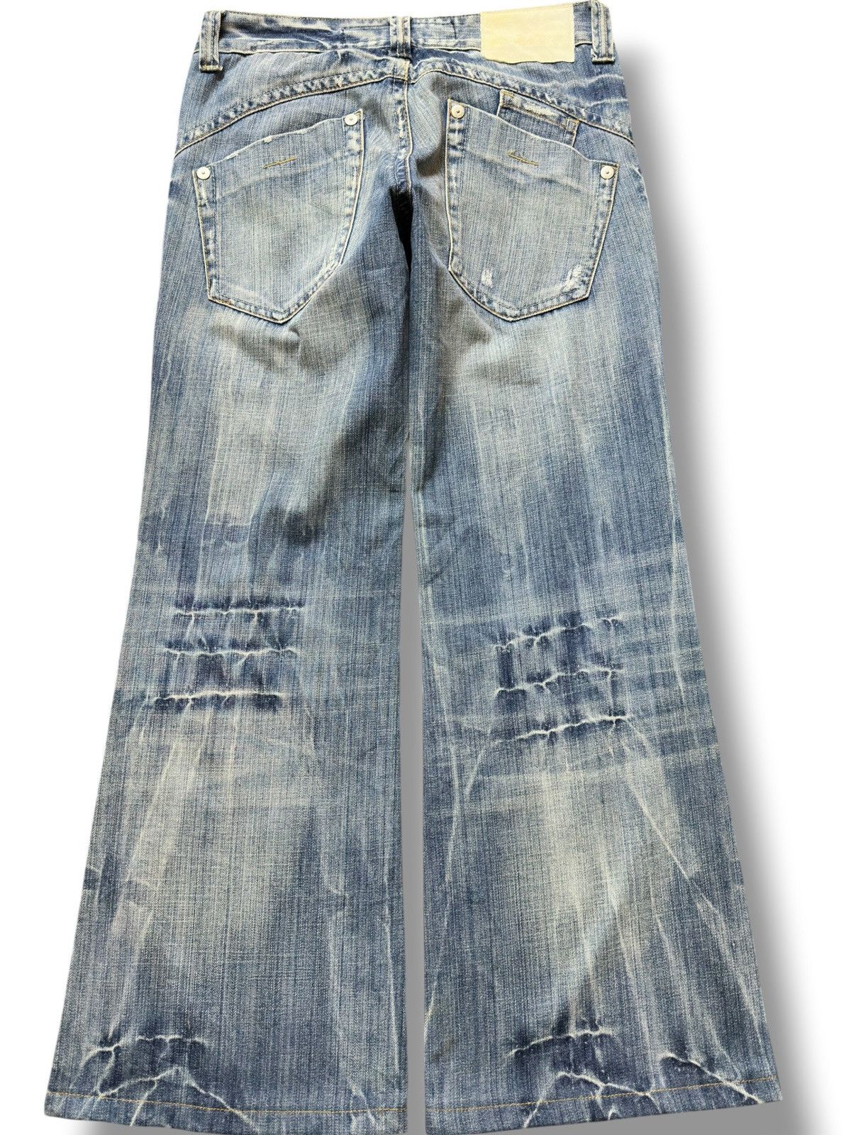 If Six Was Nine Vintage Drive Jeans Exotic Vintage Flare Grunge Denim Size US 30 / EU 46 - 4 Thumbnail