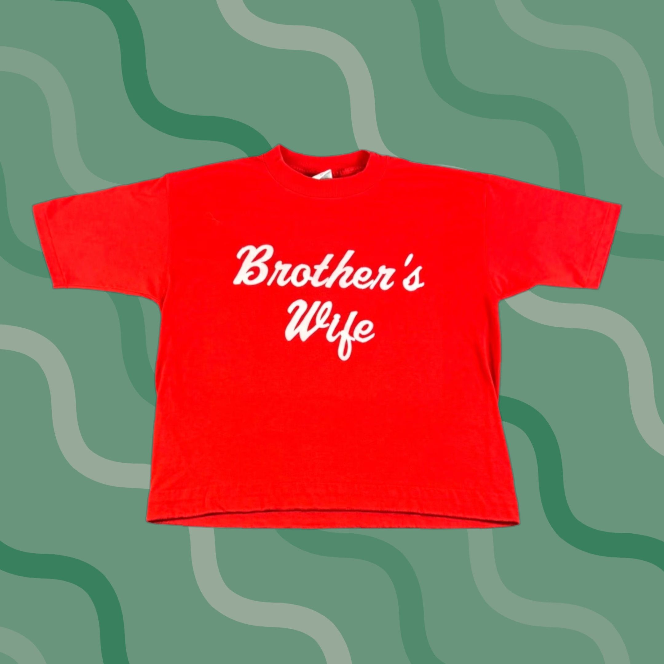 Vintage VINTAGE Brother's Wife Graphic T Shirt XL Red Unisex Adults Crew Neck 90s Vintage Size US XL / EU 56 / 4 - 1 Thumbnail